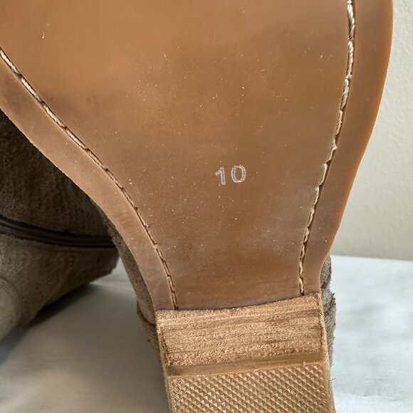 Jeffrey Campbell x Free People Elmcroft Suede Boots, Khaki Matte Snake, Size 10 - Picture 8 of 13